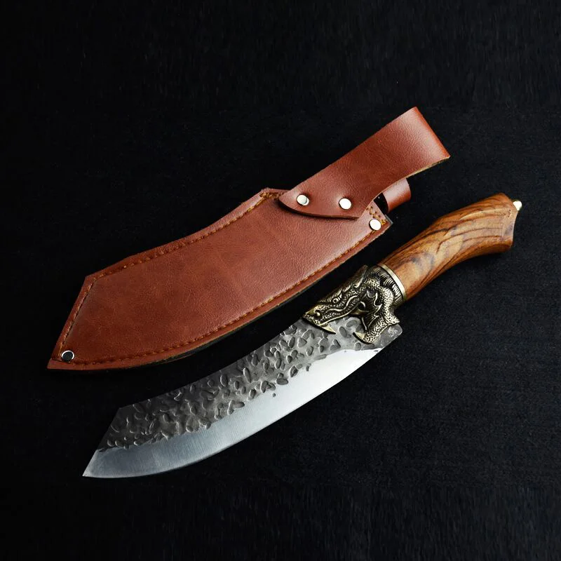 

Household kitchen knife chef knife longquan hand forged slicing knife sharp fruit knife household kitchen knife with scabbard