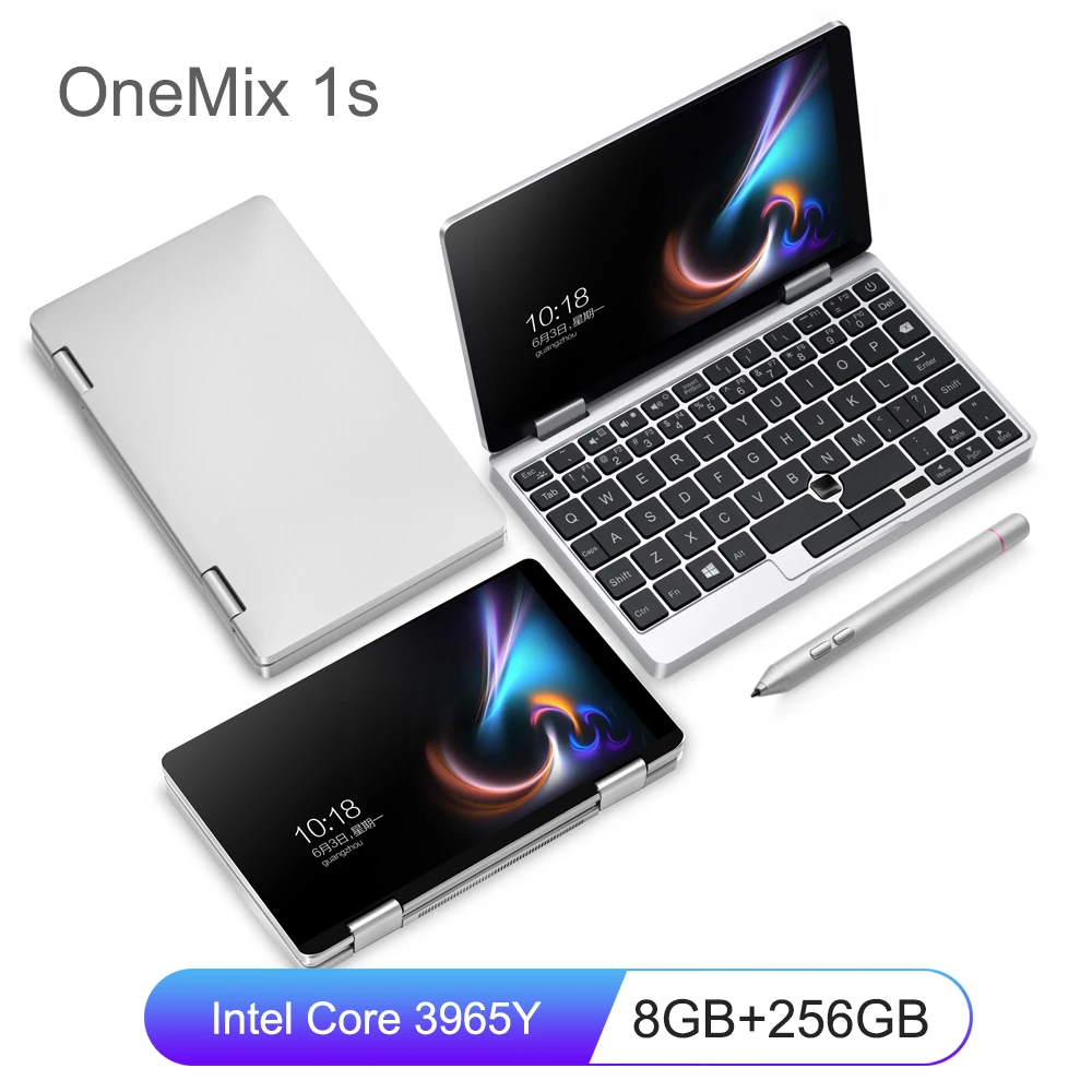 Карманный мини ноутбук OneMix 1s 7 дюймовый Intel Core 3965Y 8 ГБ ОЗУ 256 Гб PCIe нетбук с SSD 1920*1200