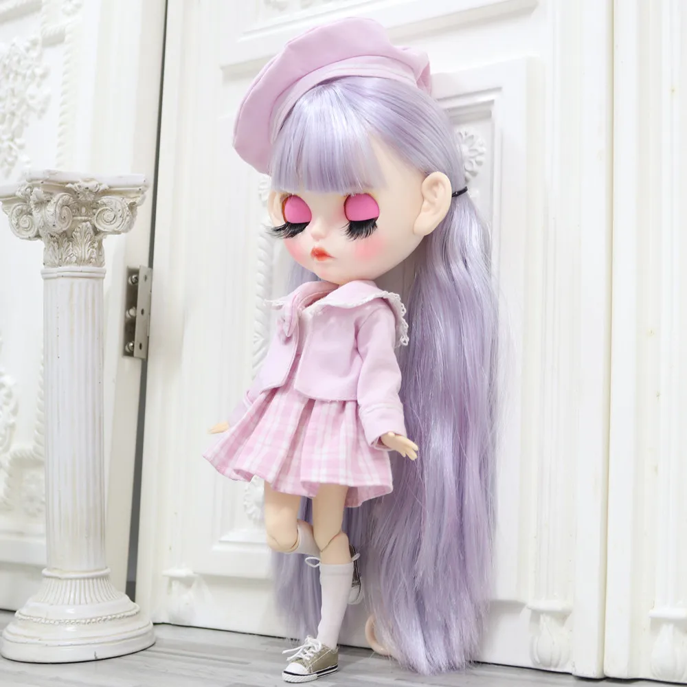 Кукла Blyth ICY DBS для серии No.BL2137/6909 фиолетовые смешанные цвета волос резные губы