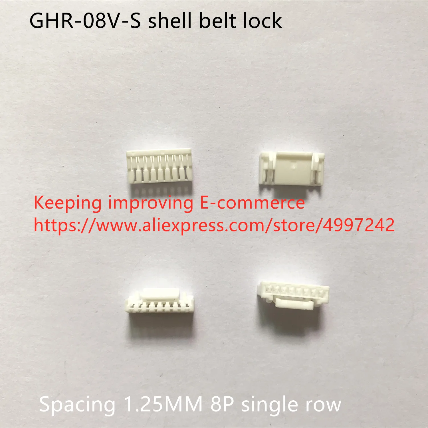 

Original new 100% GHR-08V-S shell belt lock 1.25 spacing 8P single row connector
