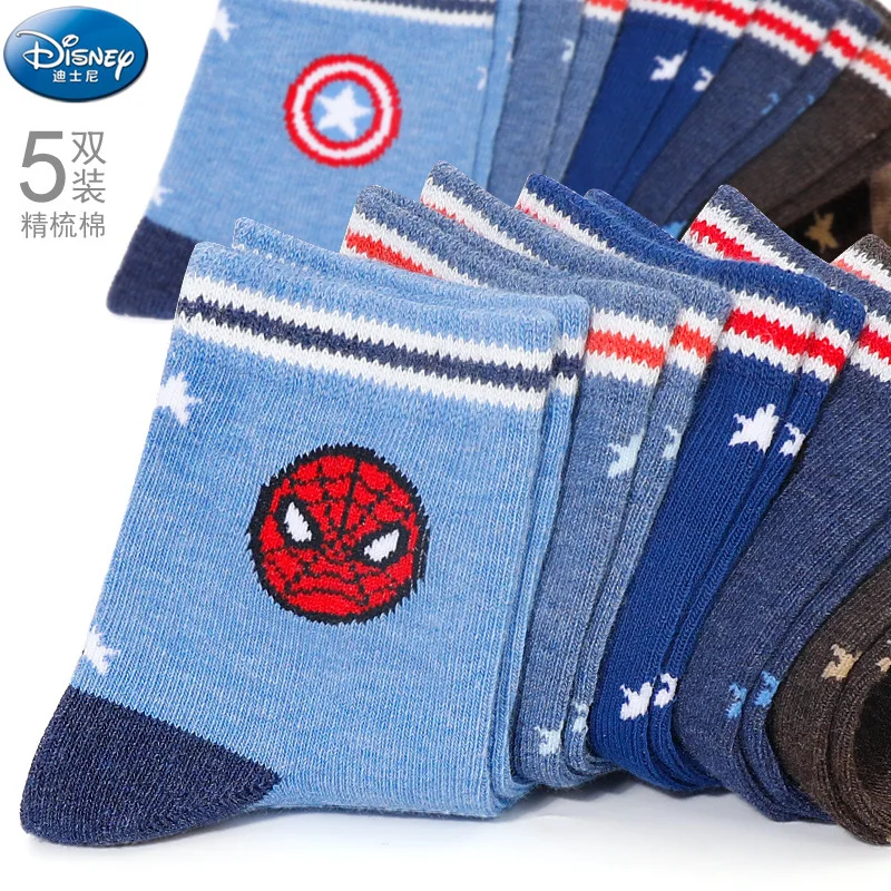 

Original Marvel Spider-Man Captain America Children's Socks Boys Baby Socks Cotton Socks