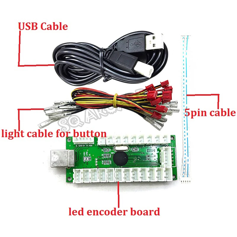 2 шт./лот контроллер ps2 Нулевая задержка usb светодиодная плата кодировщика кнопки 5