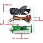 2 шт.лот контроллер ps2 Нулевая задержка usb светодиодная плата кодировщика кнопки 5 в к ПК Джойстик аркадный 5-контактный набор кабелей светодиодное освещение