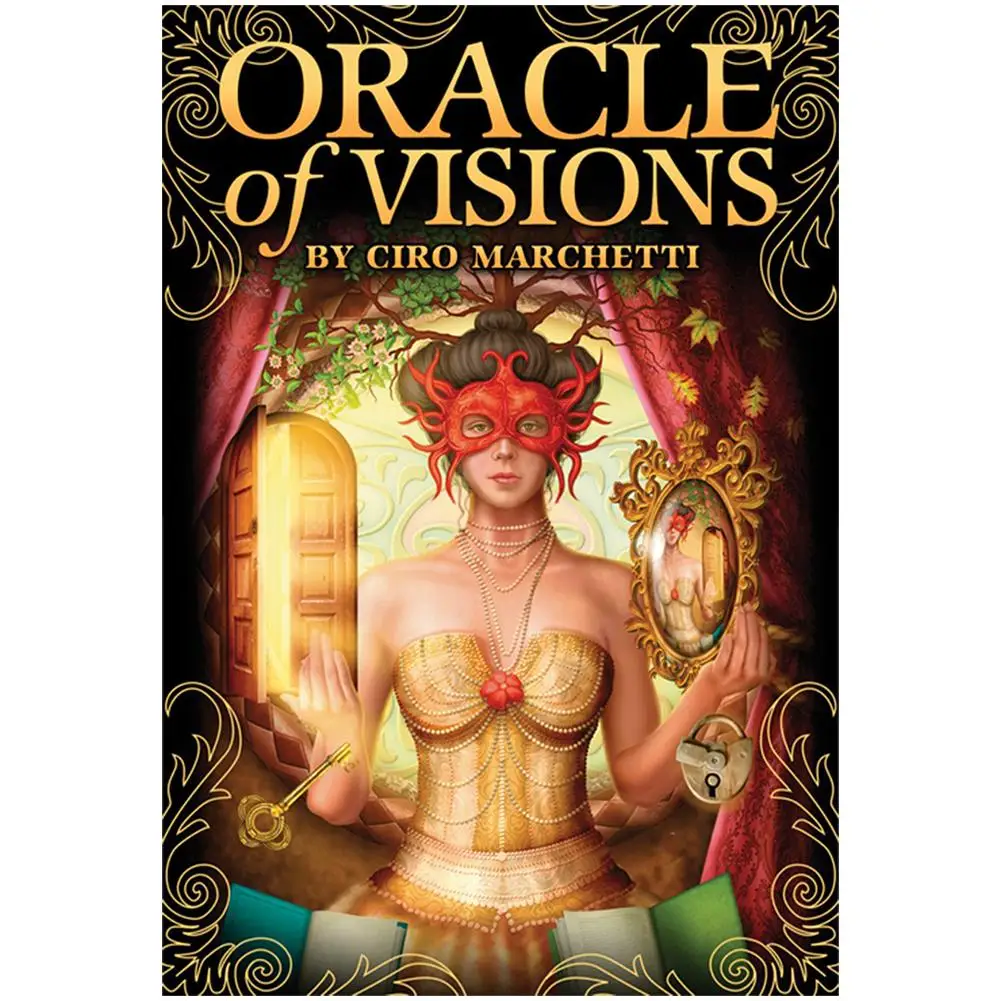 

52pcs Tarot Cards Oracle Cards Of Visions Tarot Deck For Teen Fun Table Card Board Games Lovers Party Playing Card Entertainment