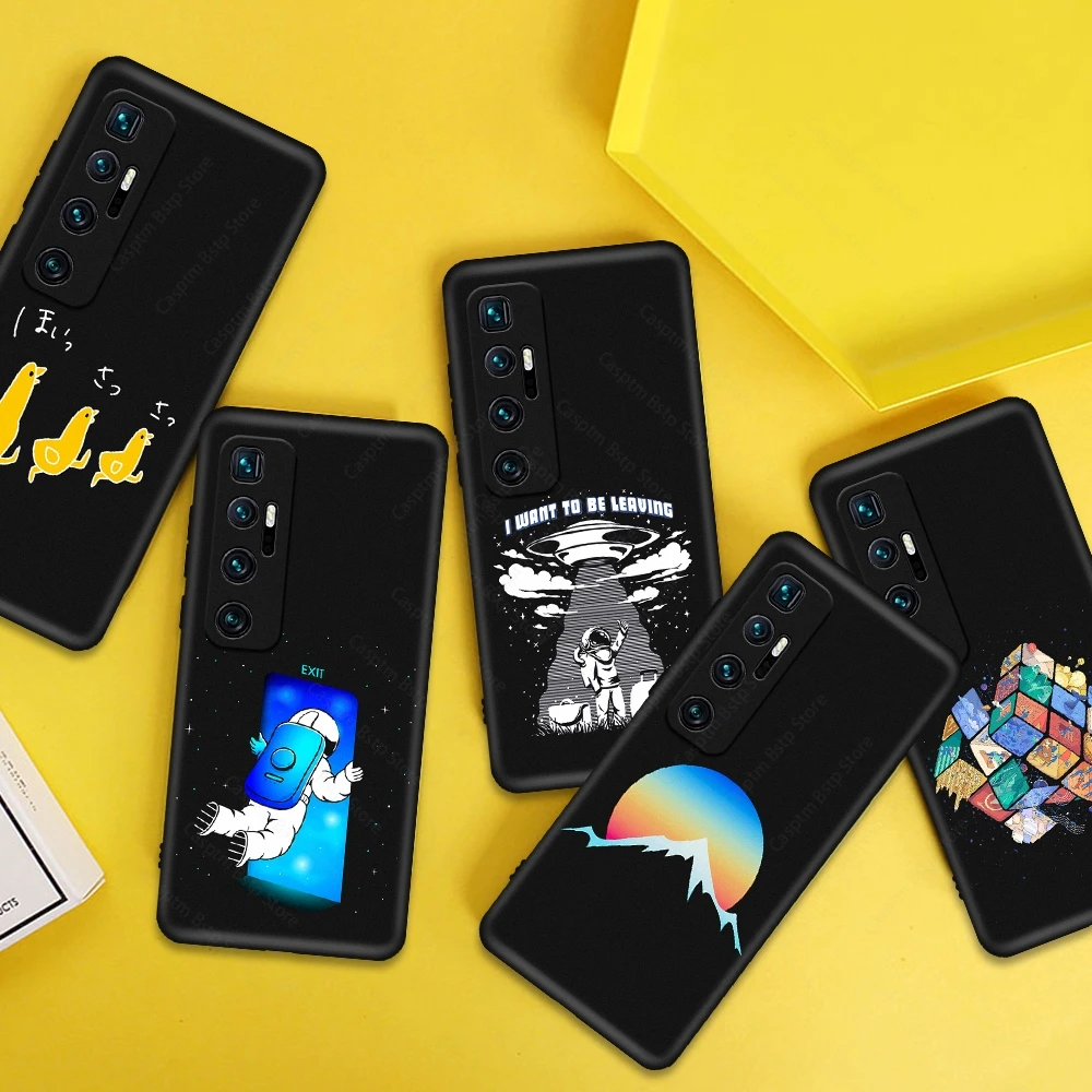 

Case For Xiaomi Mi 10T Lite Mi 10T Pro Fashion Black Silicon Cover For Xiaomi Mi 10Lite 10T 5G Mi 10 Ultra Cover Soft Phone Case