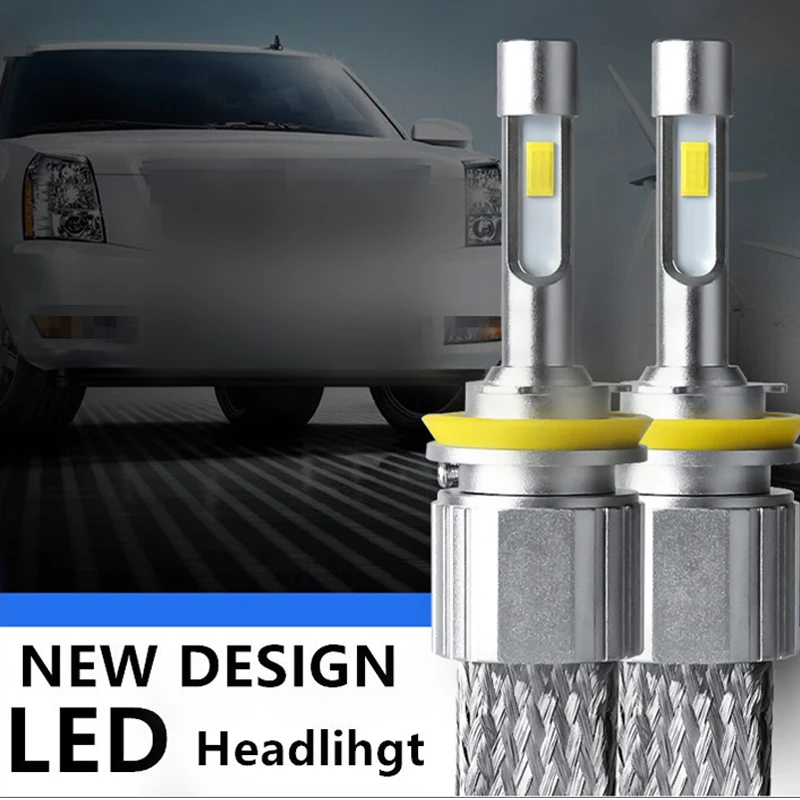 2x автомобиль светильник H4 led H1 H7 H8 H11 9005/HB3 9012/HIR2 авто фары лампы 6000 К зэс 96W 12000LM