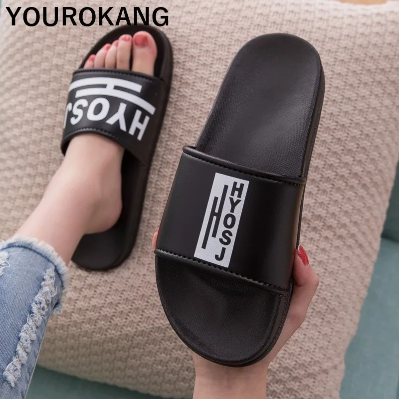 Женские летние пляжные тапочки Уличная обувь унисекс модные женские шлепанцы