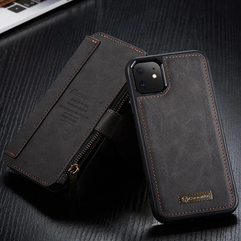 Роскошный кожаный чехол для IPhone 12 11 Pro 12Pro Max откидной Чехол-кошелек с магнитной