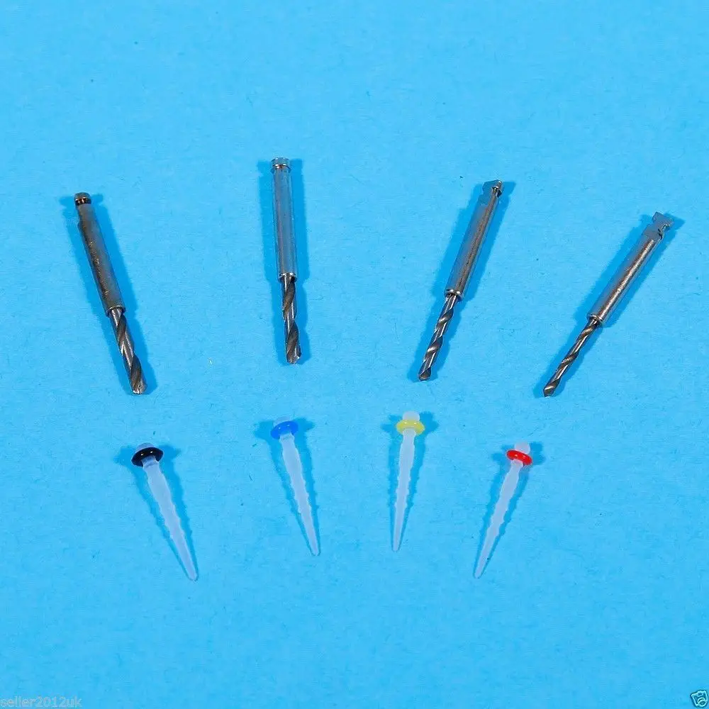 

20pcs/1Box Dental Resin Fiber Post & 4 Drills Screw Glass Endo Thread High-intensity Dental Care treatment Tools 2 Types