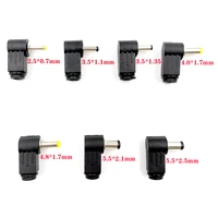 5pcslot5 52 5 5 52 1 4 81 7 4 01 7 3 51 35 2 50 7 mm male dc power plug connector angle 90 degree l shaped plastic plugs