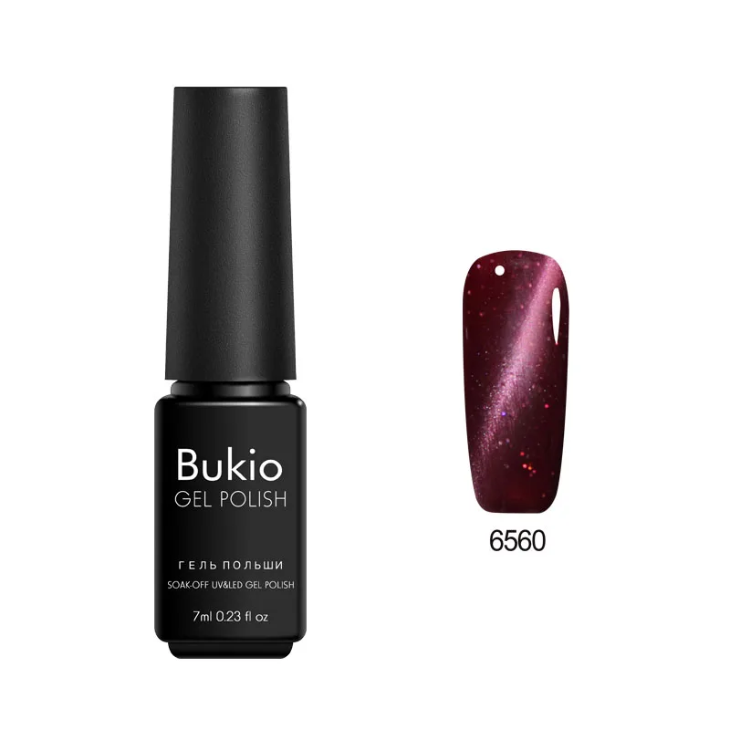 6560 Bukio Горячая 3D Гель-лак для ногтей кошачий глаз продукт Магнитный лаки для маникюра дизайн УФ лампа для ногтей Гибридный лак - Цвет: 6560