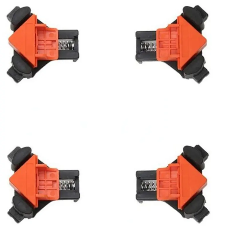 

4pcs 90 Degree Woodworking Clamps Right Angle Fixing Clips Bar Picture Frame Plastic Spring Corner Clamp Woodworking Tools