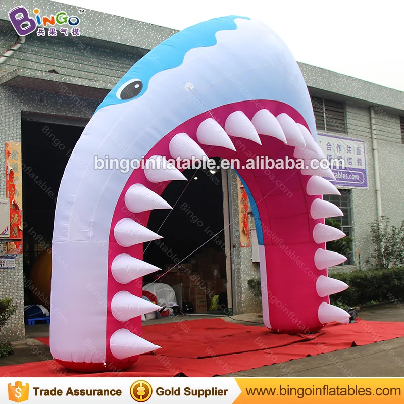 На заказ надувная АРКА Головы Акулы для украшения/надувной вход акулы/гигантская