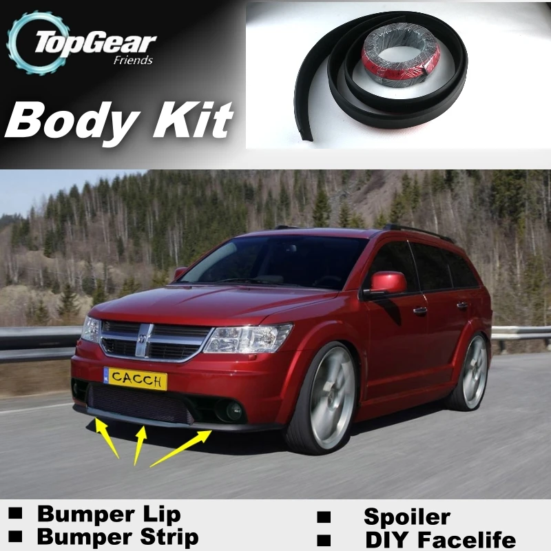 

Дефлектор губ бампера для Dodge Journey / JC / JCUV Передняя юбка спойлера ДЛЯ вентиляторов TopGear Настройка обзора автомобиля/комплект кузова/полоса