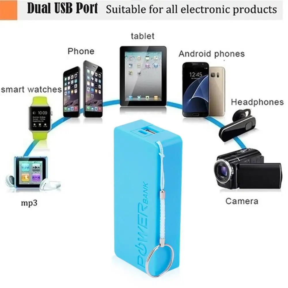 5600mAh 5V USB DIY Мощность банк чехол Портативный внешний 2X18650 Батарея ящик для хранения