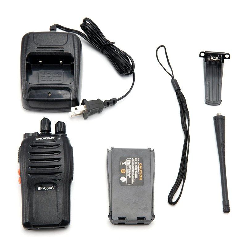 2PCS Baofeng BF-666S 666 S Two Way Radio Ham CB Walkie Talkie 400-470MHZ 5W 2800mAh Comunicador Transmitter Transceiver Portable