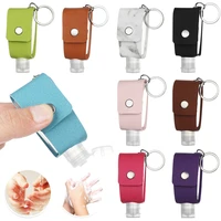 30ml travel portable hand sanitizer bottle keychain holder reusable bottle hand washing gel storage bottle with keychain carrier