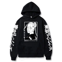 harajuku tokyo revengers unisex hoodies japanese anime draken printed mens hoodie streetwear casual sweatshirts