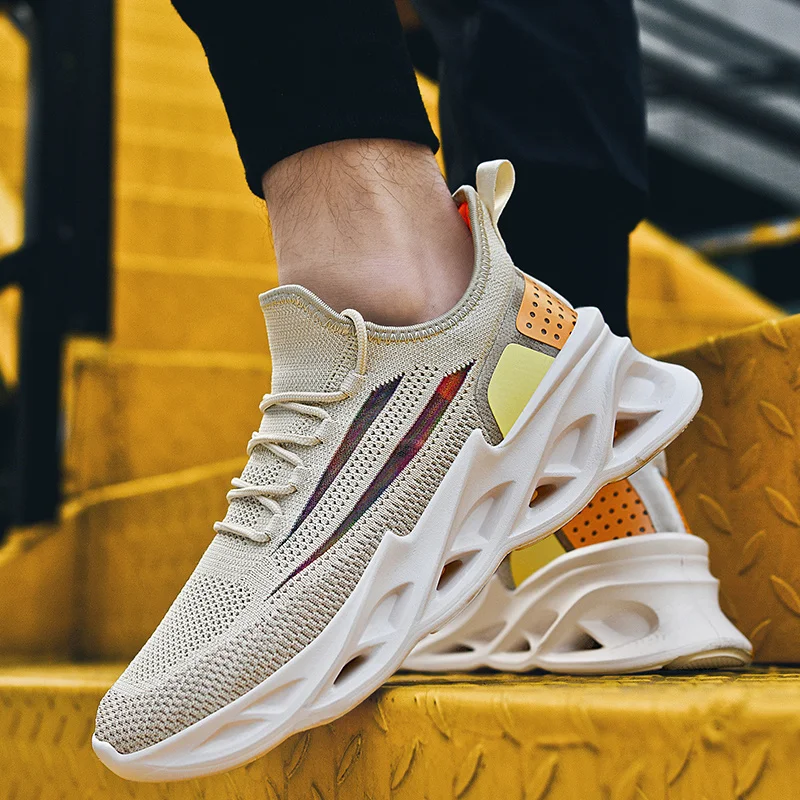 

Men Casual Shoes Fashion Mesh Light Breathable Sport Jogging Shoes Zapatos De Hombre Man Blade Running Sneakers Plus Size 39-46