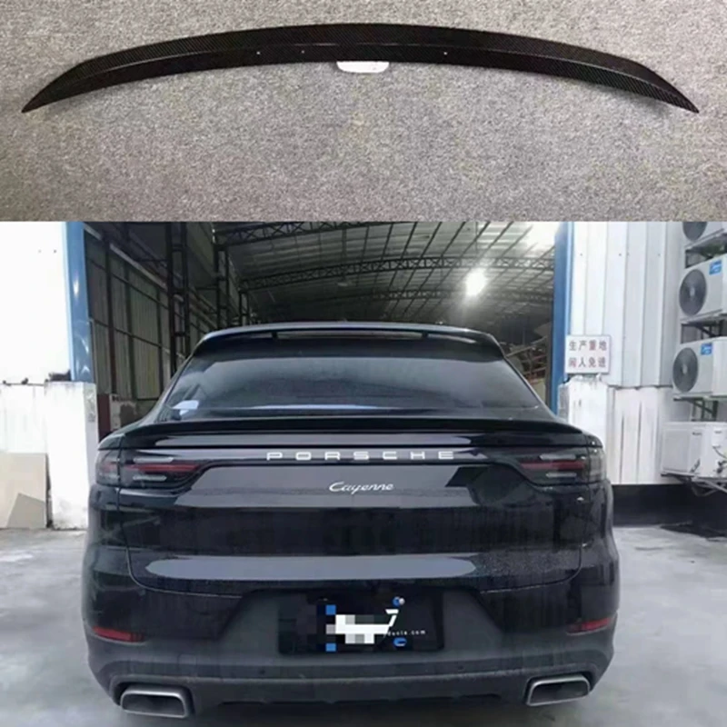 

Carbon Fiber Spoiler For Porsche Cayenne Coupe 2020 2021 2022 High Quality Wing Lip Roof Spoilers