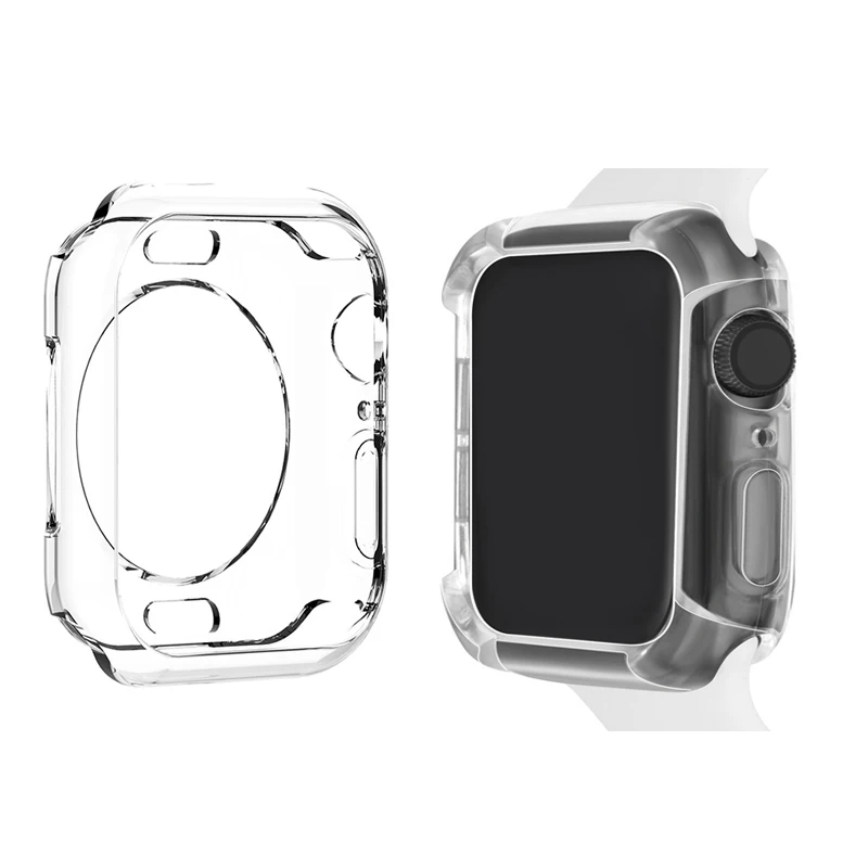 100 шт. модный прозрачный Ультратонкий Мягкий ТПУ чехол для Apple Watch Series 4 3 2 1 40 мм 44 38