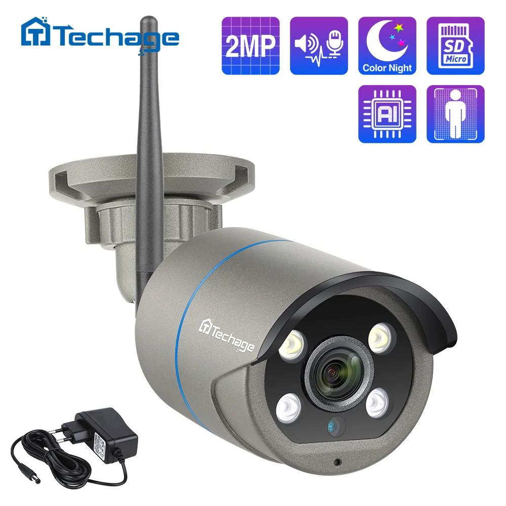 IP камера Techage беспроводная водонепроницаемая 1080P 2 МП ИК|wireless ip camera|ip cameracamera outdoor |
