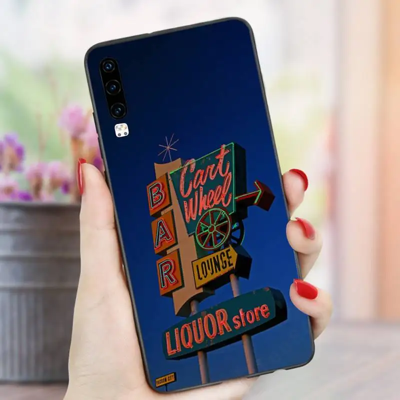 

Travel World Map Road Sign Phone Case For Huawei P9 P10 P20 P30 Pro Lite smart Mate 10 Lite 20 Y5 Y6 Y7 2018 2019
