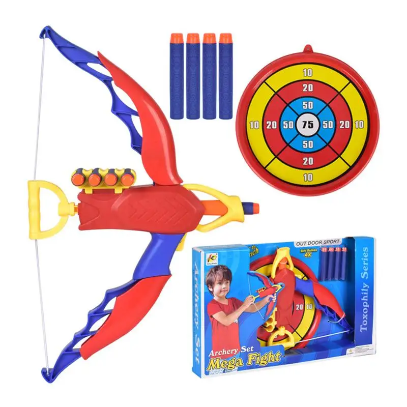 

Kids Simulation Bow and Arrow Toys Targets Shooting Game Toys Simulation Bow and Arrow Model Toy Soft EVA Bullet Set