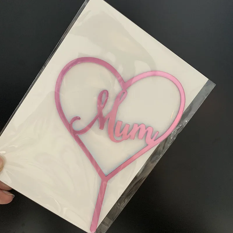 Акрил мама торт Топпер Счастливый День матери надпись с днем рождения кекс