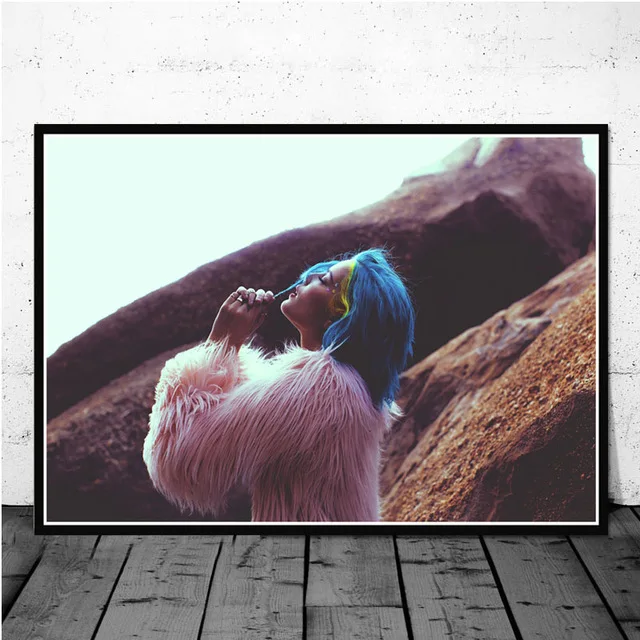 

Modern Oil Painting Halsey Pop Music Singer Star Actress Gift Canvas Poster Prints Art Wall Pictures For Living Room Home Decor