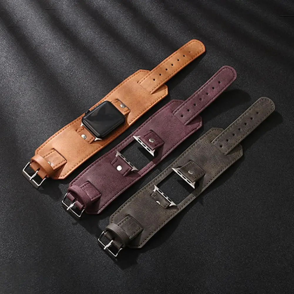 watch band soft replacement 38404244mm faux leather strap belt watchband for iwatch intelligent wearable device accessories free global shipping