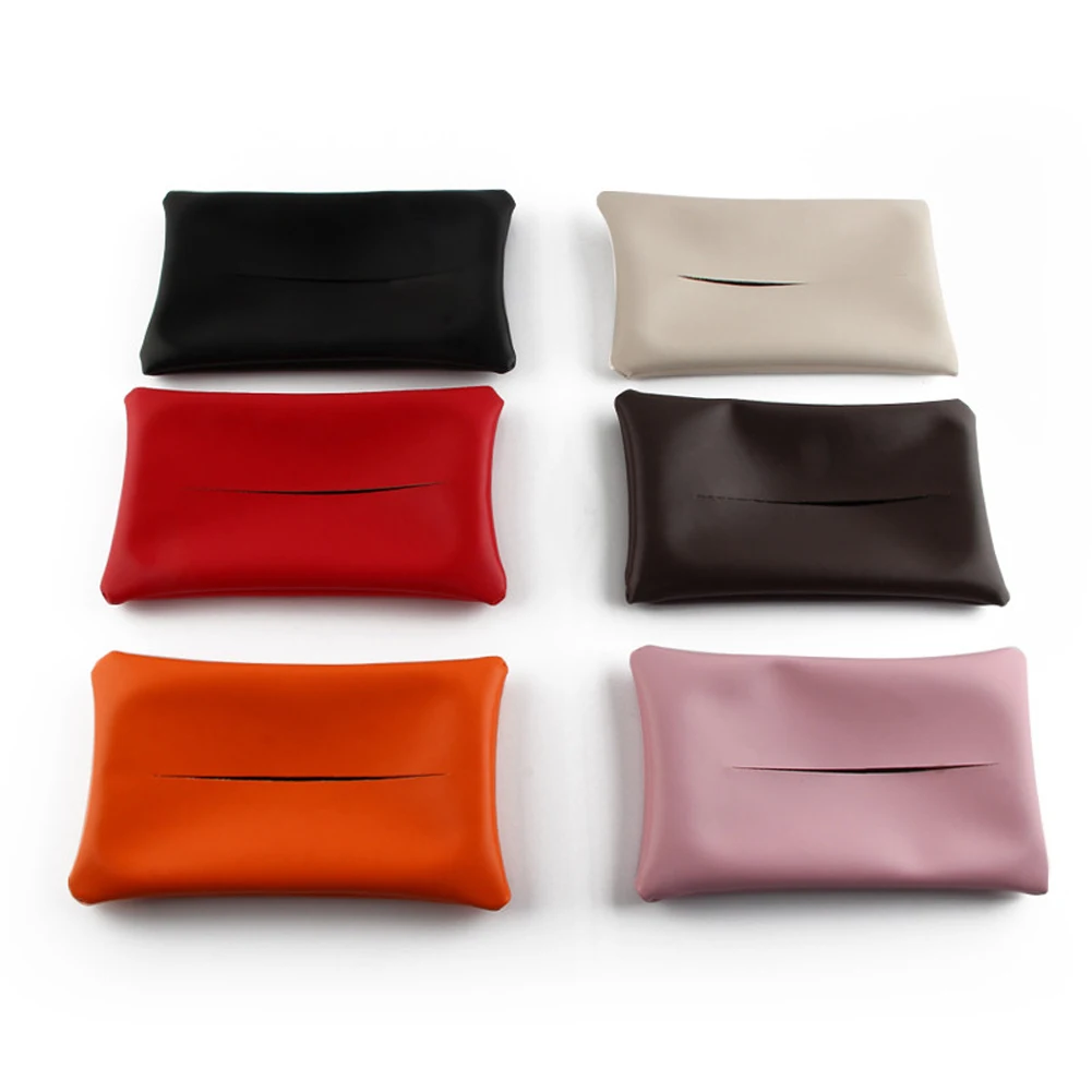 PU автомобильный подлокотник приборной панели коробка для салфеток держатель