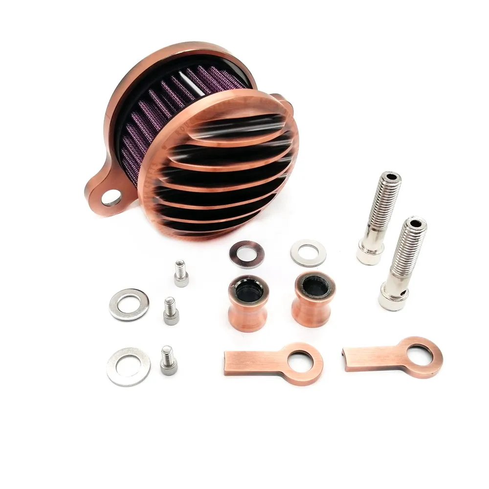 CNC бронзовый воздушный фильтр система впускного фильтра мотоцикла набор