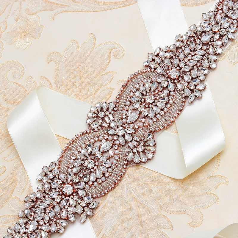 Роскошные зимние сапоги из розового золота Стразы для свадебного пояса с