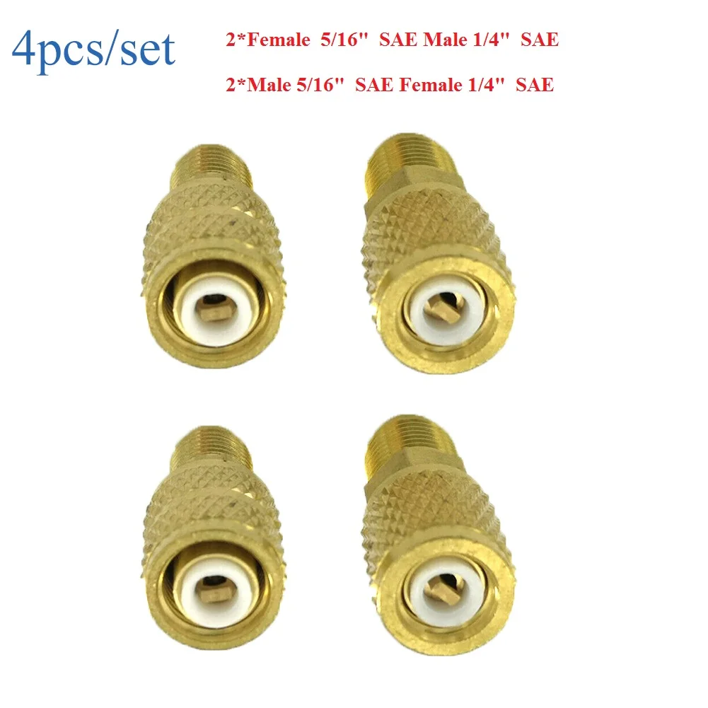 r410 adapter female 516 sae male 14 sae and male 516 sae female 14 sae for r410 r32 r22 valve core free global shipping