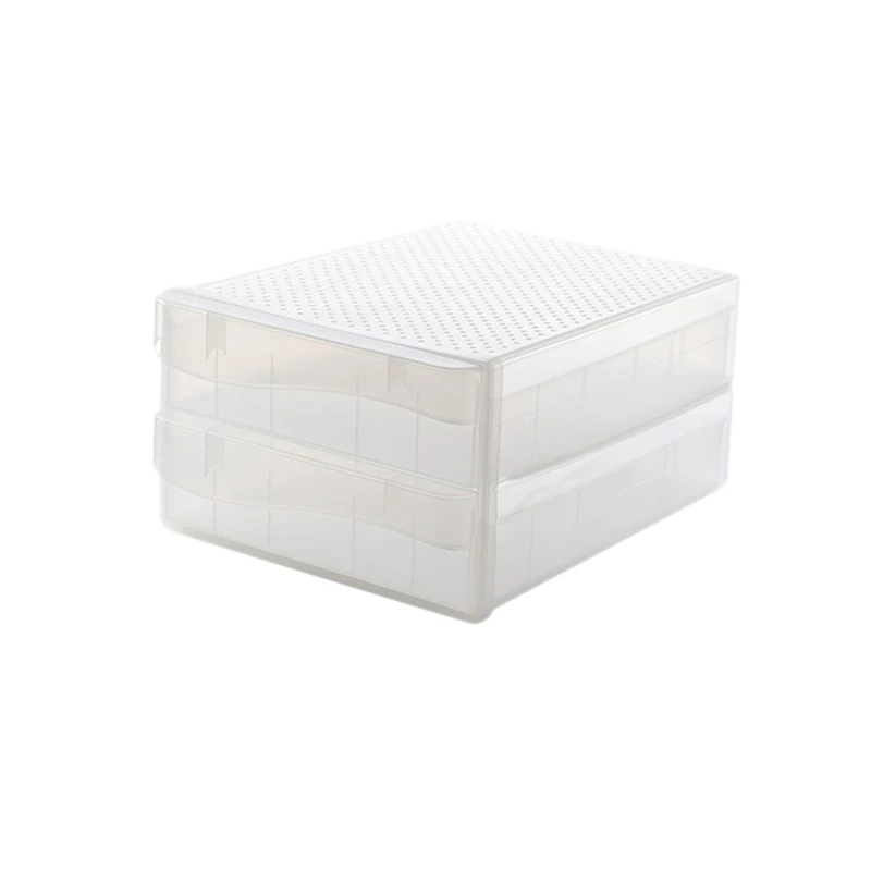 

Kitchen Drawer Type Double Layer Egg Box 60 Grid Large Capacity Storage Box Portable Kitchen Storage Freshness Box Refrigerator