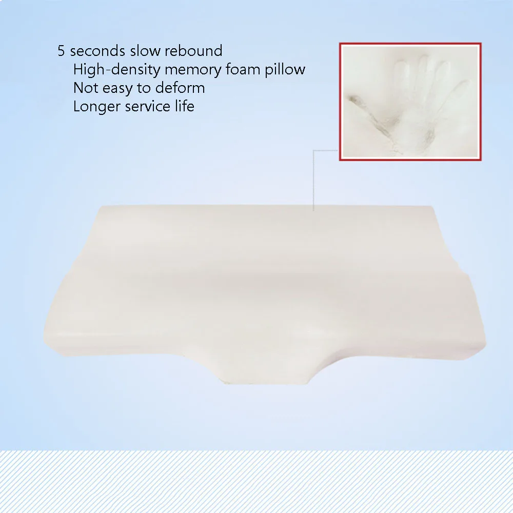 Подушка Ортопедическая из пены с эффектом памяти 50x30 см | Дом и сад