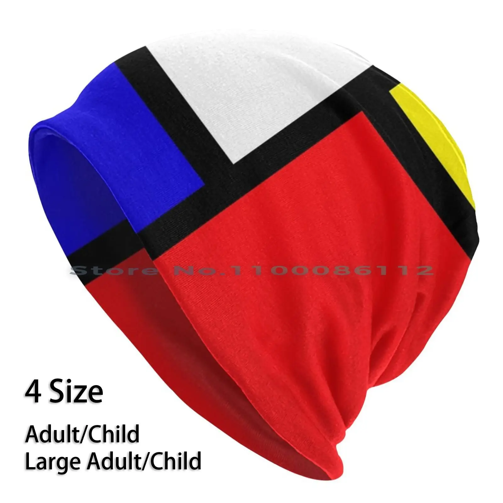 

Mondrian Beanies Knit Hat Mondrian Artist Geometric Primary Colours Brimless Knitted Hat Skullcap Gift Casual Creative