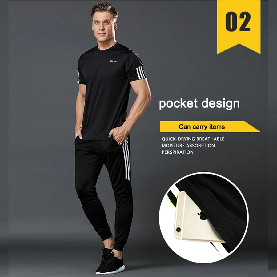 Мужской повседневный спортивный костюм летняя одежда для детей спортивная