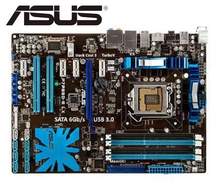 ASUS P7P55D-E LX оригинальная материнская плата для настольных ПК DDR3 LGA 1156 16GB P55 USB3.0 SATA3.0