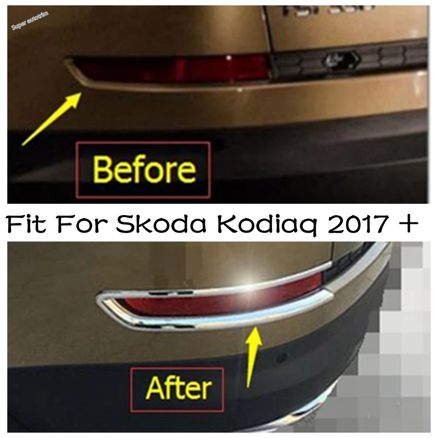 Задний бампер для Skoda Kodiaq 2017 2018 2019 2020 ABS|Хромирование| |