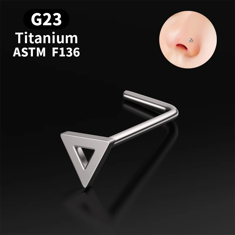 

Hera Free Sample F136 Titanium Sliver Jewelry Hollow Heart L Shape Nostril Nose Piercing Ring Body Jewelry