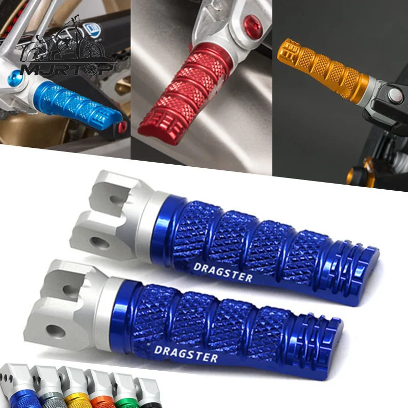

For MV DRAGSTER 2014 2015 2016 Motorcycle CNC Aluminum Rear Foot Pegs Rests Footrests Passenger Pegs dragster With Logo