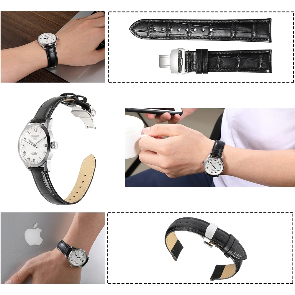 IStrap Ремешки для наручных часов 18 20 22 24 мм для женщин мужчин Quick Release samsung gear S3 подлинные кожаные старинные часы ремешок