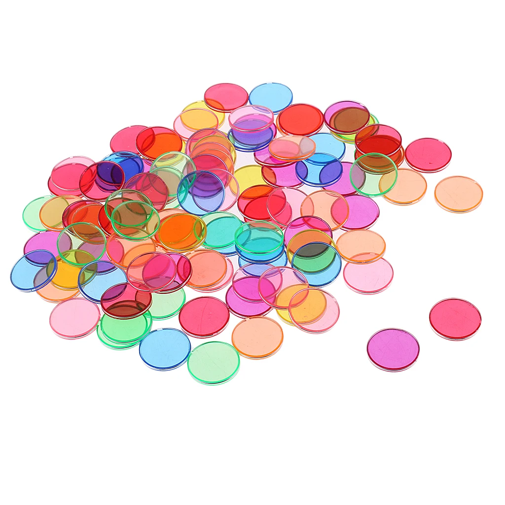 

Metal Edge Plastic Round Chips for Scientific Experimental Assorted