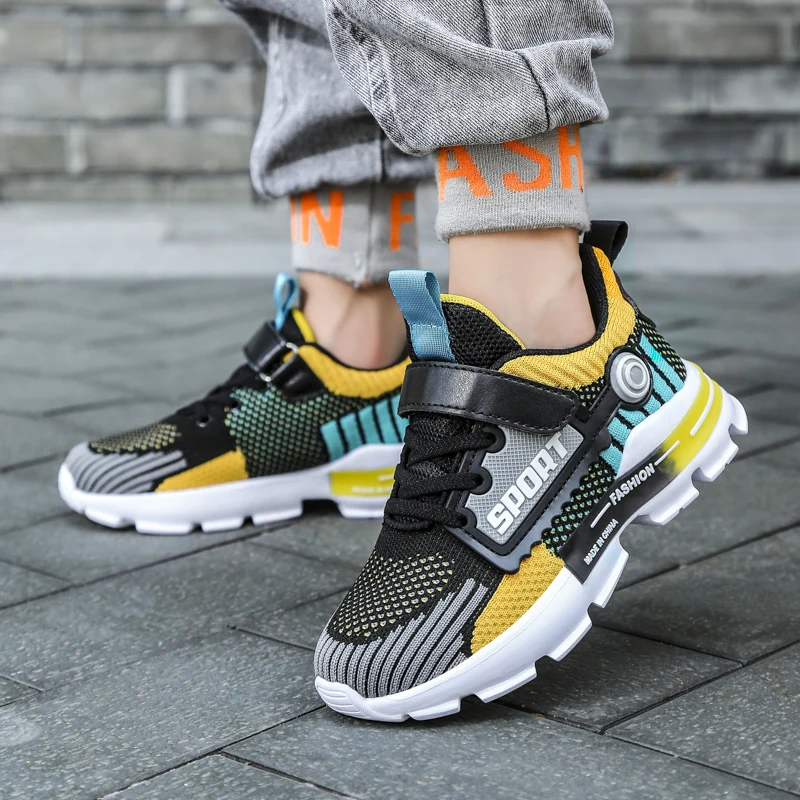 New Kid Shoes Casual Running Shoes Children Comfortable Mesh Sports Shoes Soft Bottom Anti-slippery Sneakers for Boys Size 28-39