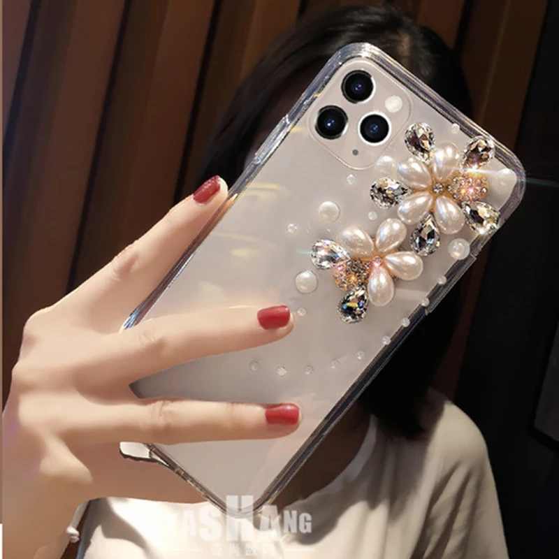 

Glitter Diamond Phone Cases For iPhone 12 Mini 11 Pro Max X XR XS Max 6 6s 7 8 Plus 5s 3D Bling Girl Soft TPU Lovely Back Cover