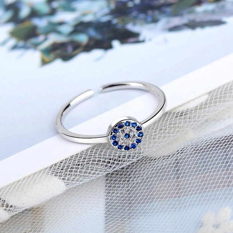 Кольцо женское свадебное Jisensp регулируемое в этническом стиле кольца с синим