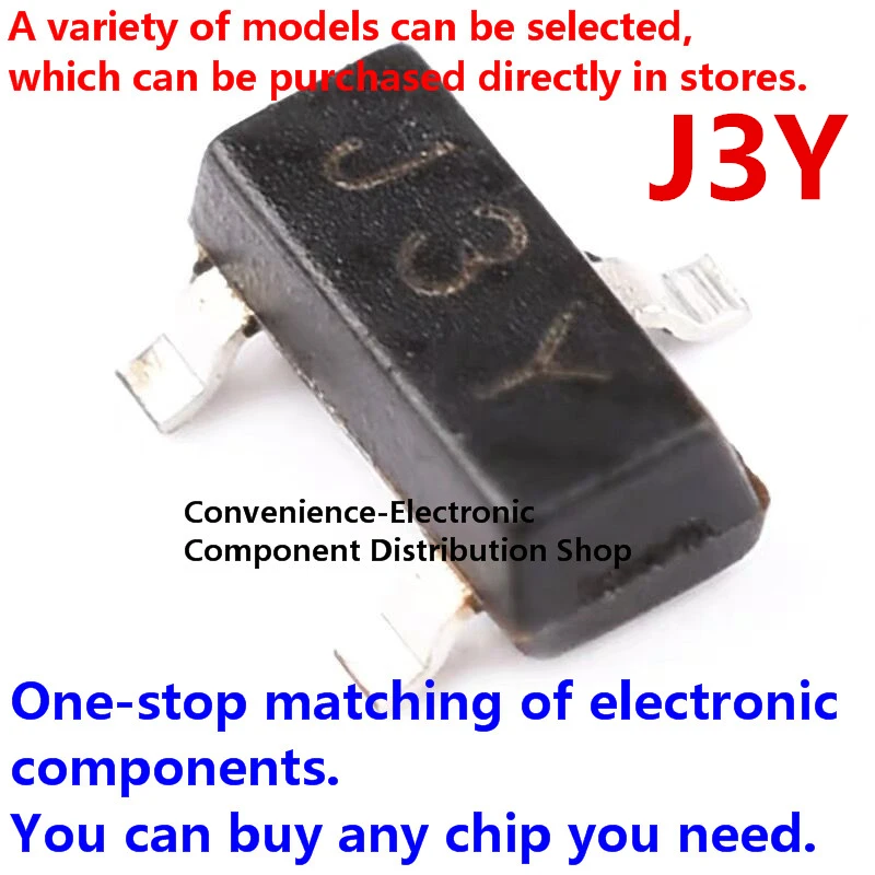 

100PCS/PACK MMBT8050 S8050 screen printed J3Y SOT-23 NPN 25V/500mA patch triode IC