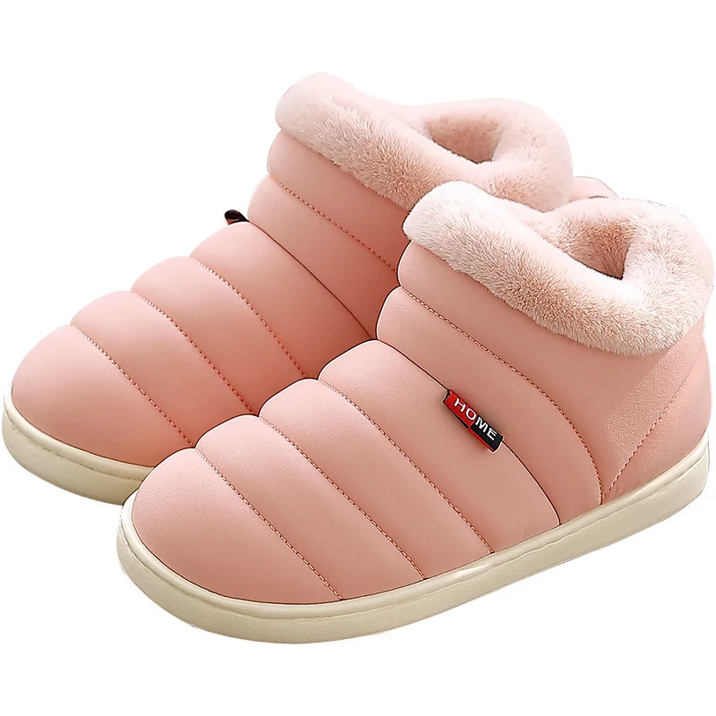 Новинка 2019 года теплые Нескользящие туфли с хлопковой подкладкой для мужчин и